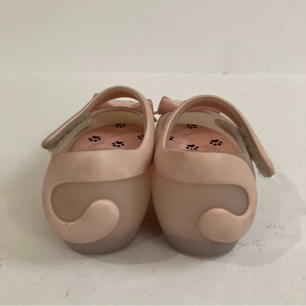Mini Melissa Ultragirl II Kitty Cat Mary Jane Ballet Flats Light Pink Jelly 10 - Picture 4 of 11